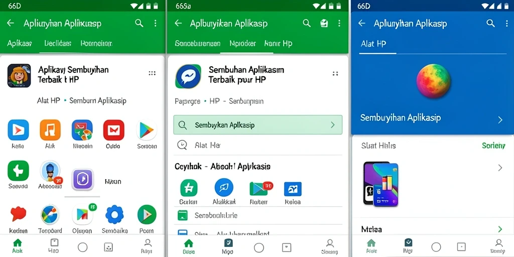 Tampilan antarmuka aplikasi 66D untuk menyembunyikan aplikasi.