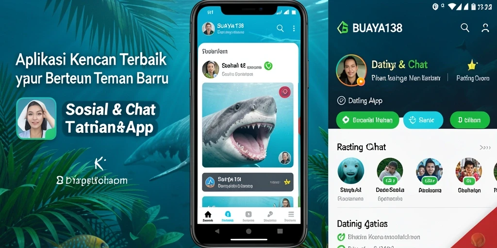 Tampilan antarmuka BUAYA138 yang menarik dan fungsional untuk pengguna Dating App.