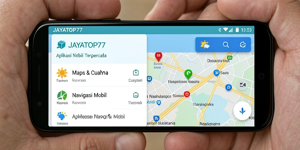 Antarmuka pengguna JAYATOP77 yang intuitif untuk navigasi mobil.