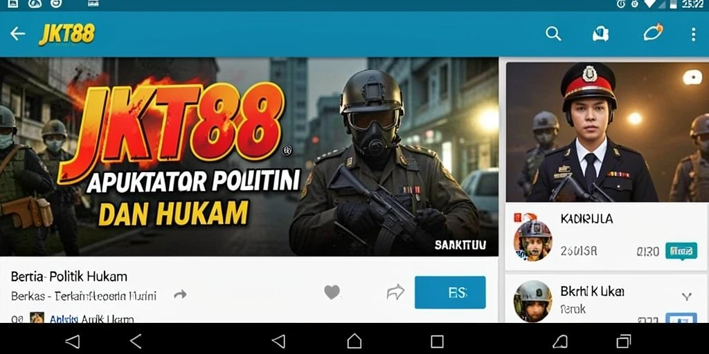 Tampilan antarmuka JKT88 yang informatif dan user-friendly.