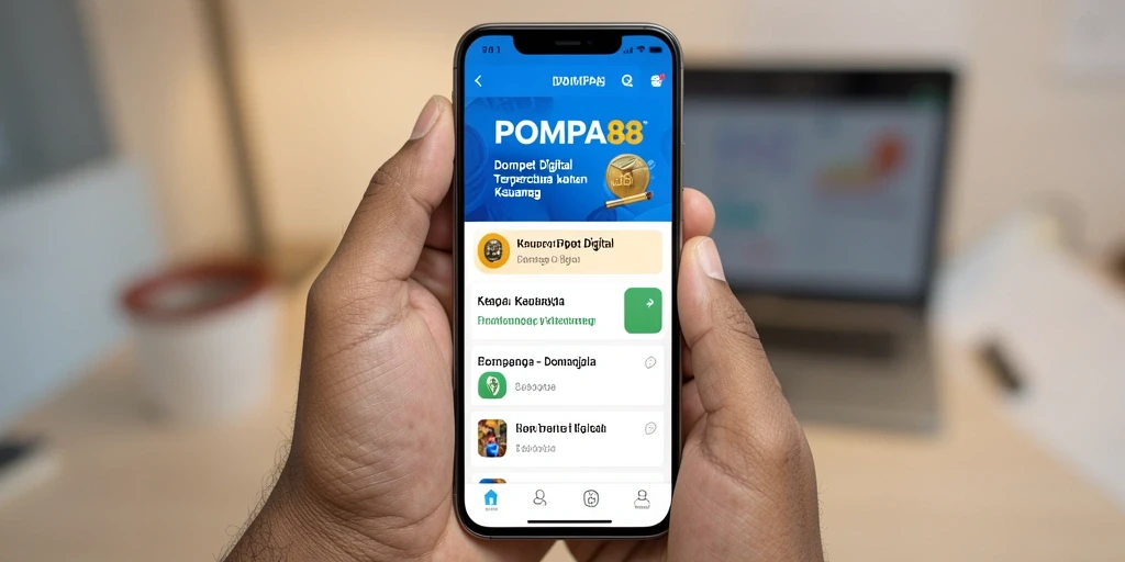 Antarmuka POMPA88 yang user-friendly untuk transaksi keuangan.
