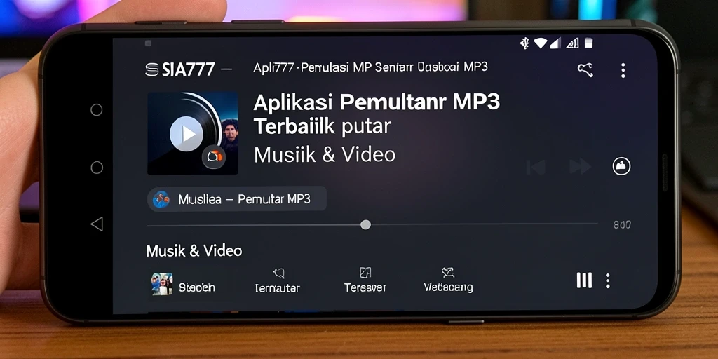 Antarmuka SIA777 yang sederhana dan modern untuk pemutaran MP3.