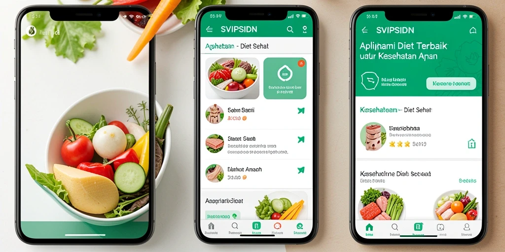 Antarmuka aplikasi SVIPSIDN yang ramah pengguna untuk Diet Sehat.