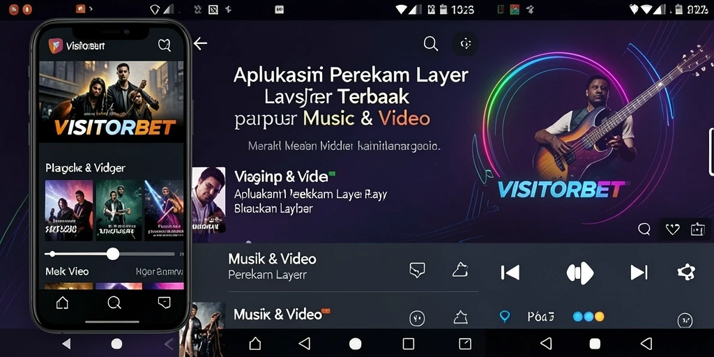 Antarmuka aplikasi VISITORBET untuk perekam layar yang sederhana dan efisien.