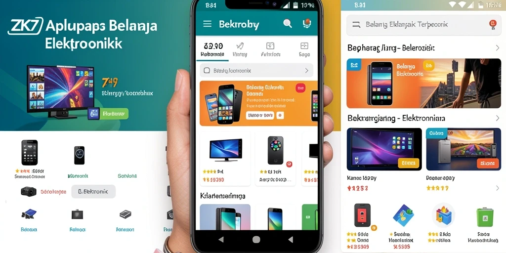 Antarmuka ZK7 yang menarik dan fungsional untuk belanja elektronik.